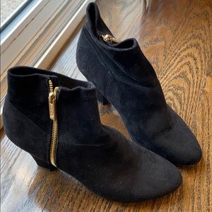 Bcbg black suede booties